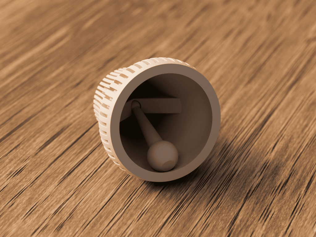 Wooden knob on a wooden surface