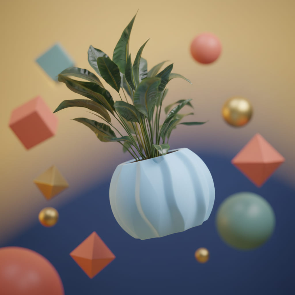 Modern Wave Planter