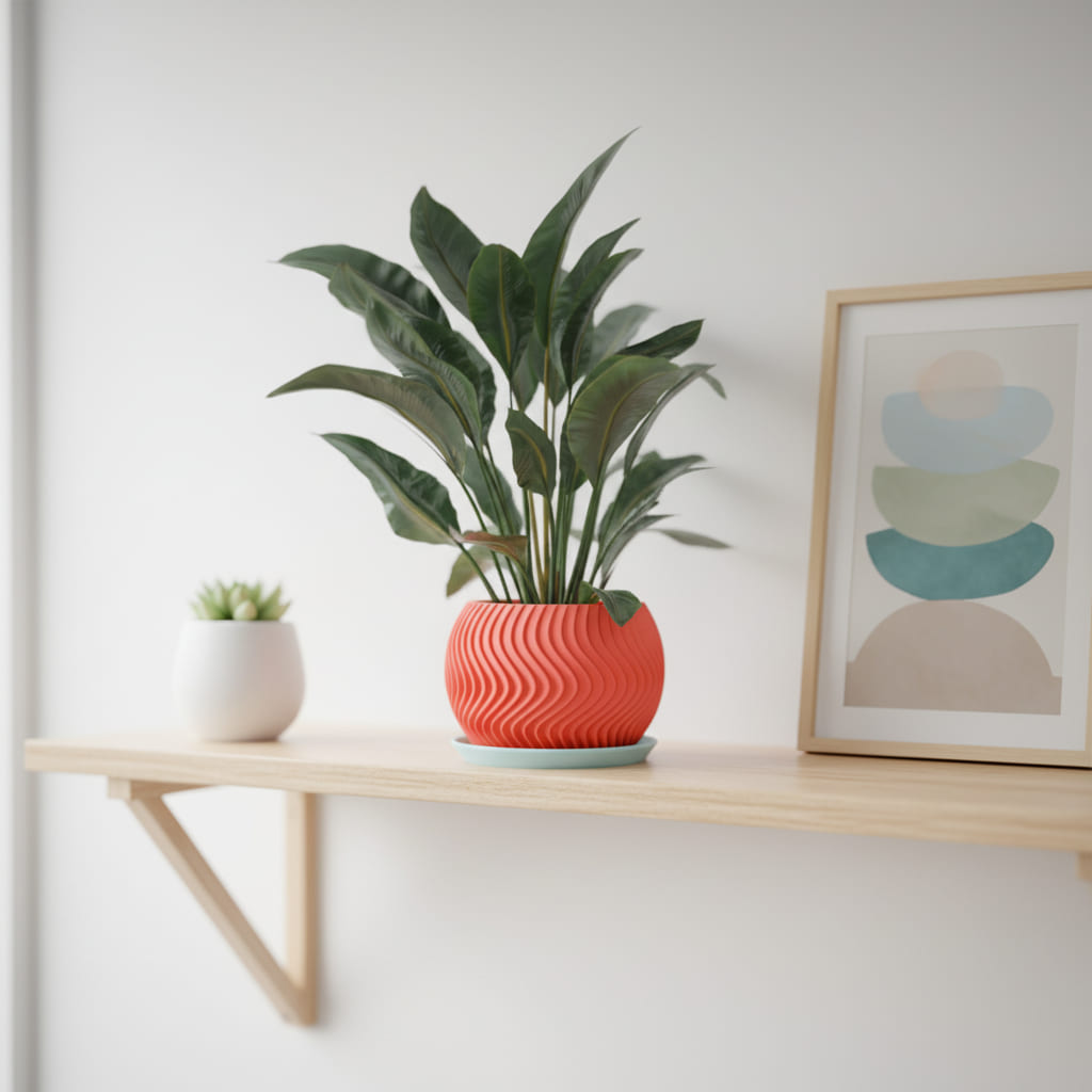 Wavy Sphere Planter