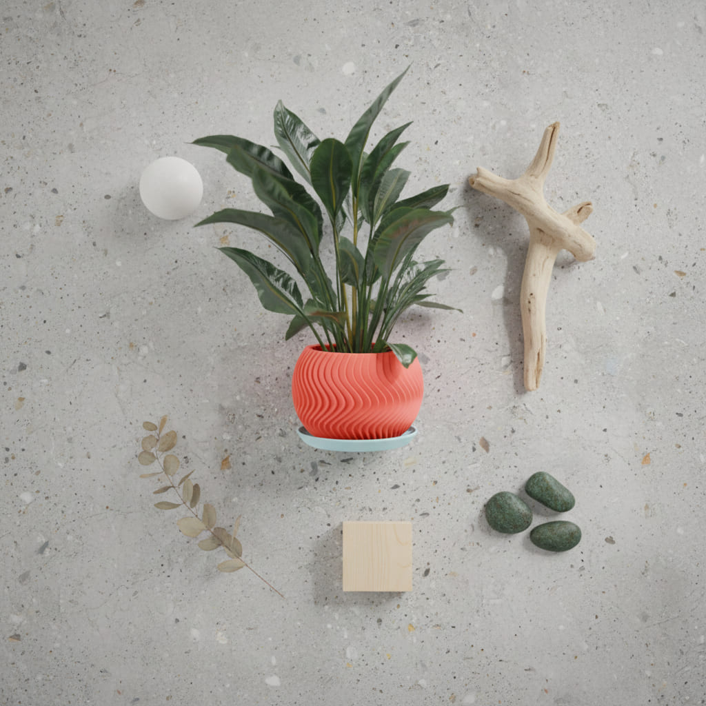 Wavy Sphere Planter
