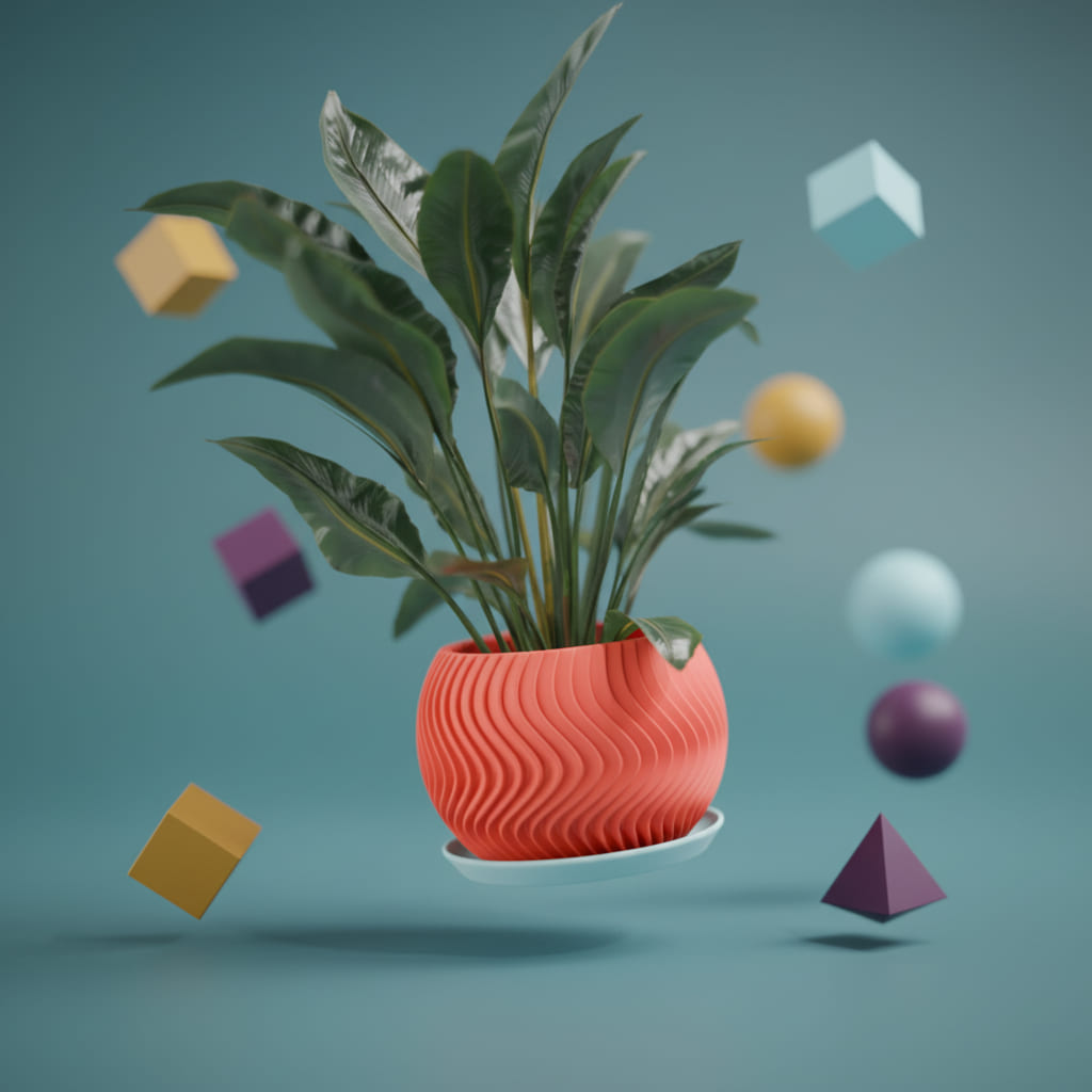 Wavy Sphere Planter