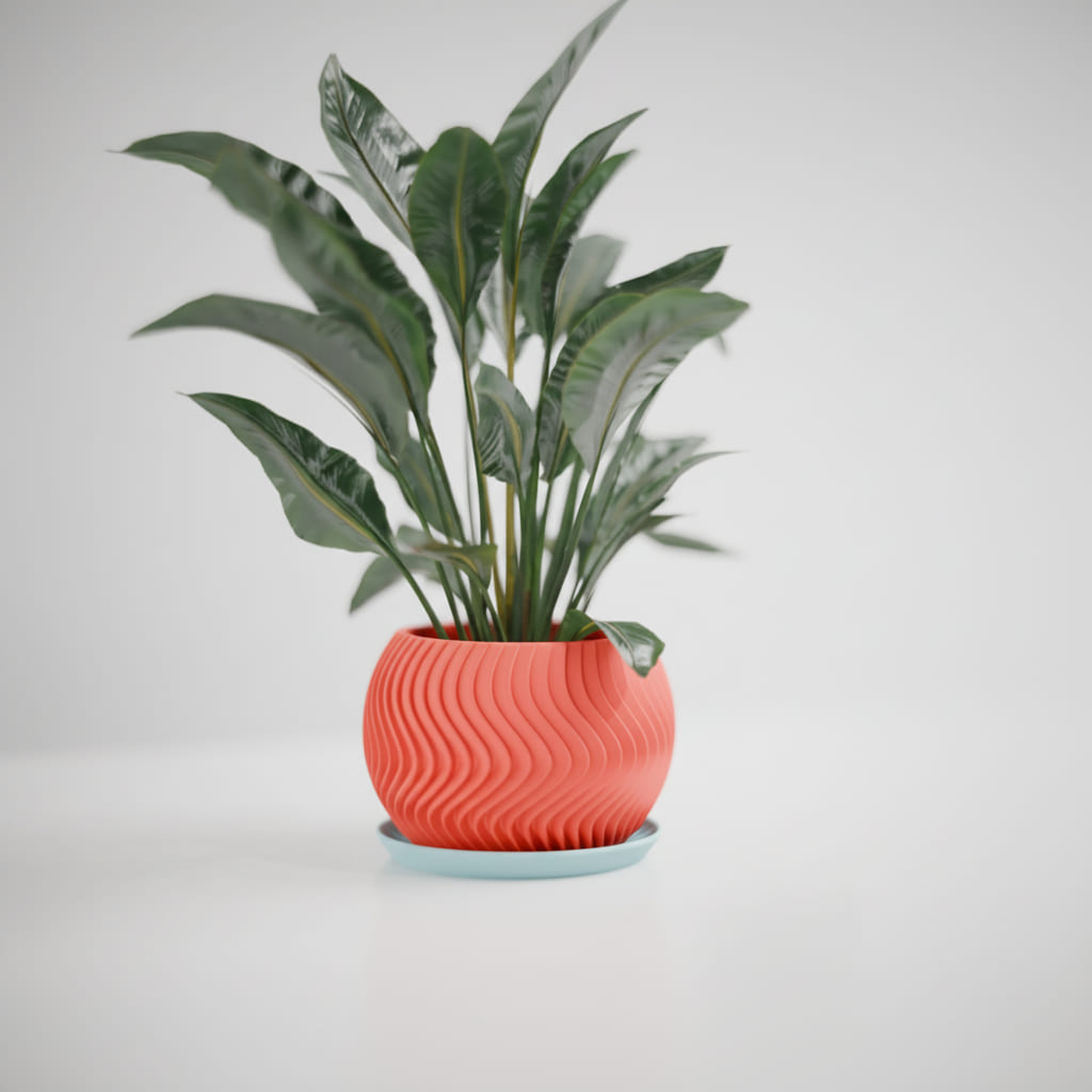 Wavy Sphere Planter
