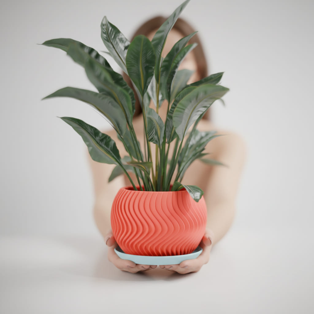 Wavy Sphere Planter