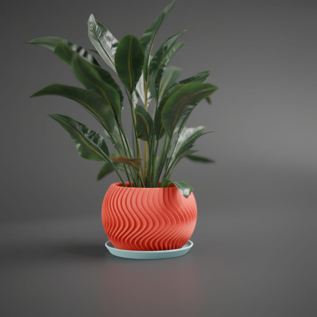 Wavy Sphere Planter