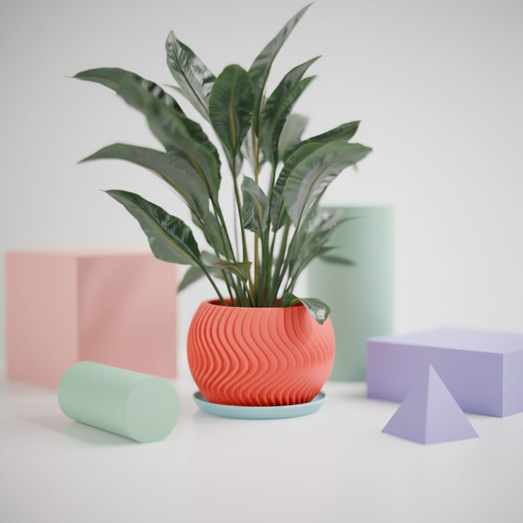 Wavy Sphere Planter