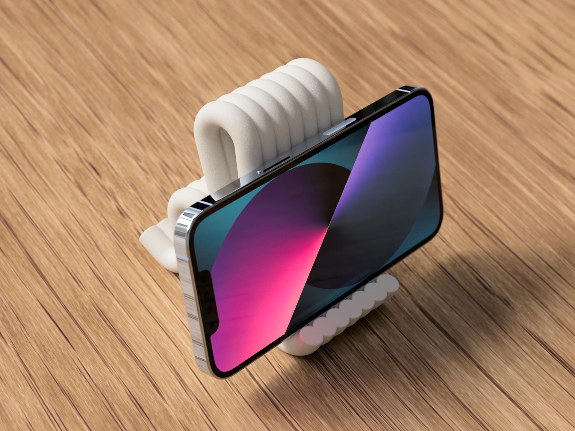 Modern Phone Stand: Minimalist Desk & Nightstand Smartphone Holder