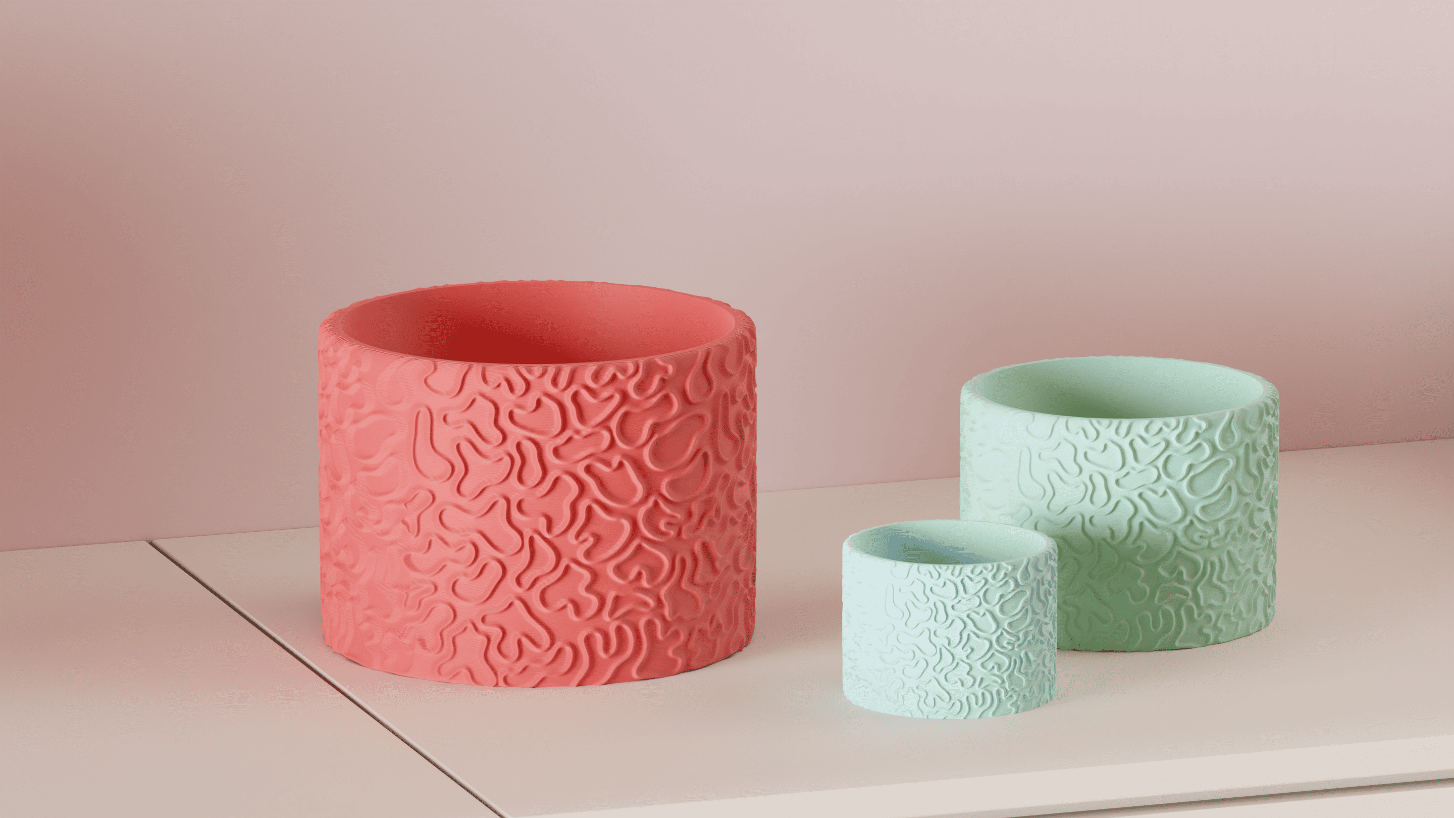 Coral Pattern Planters