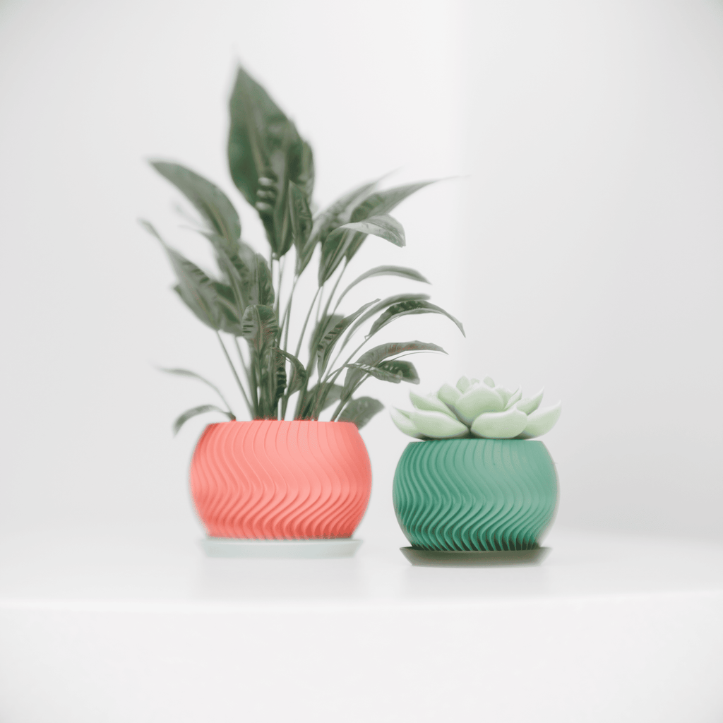 Wavy Sphere Planter