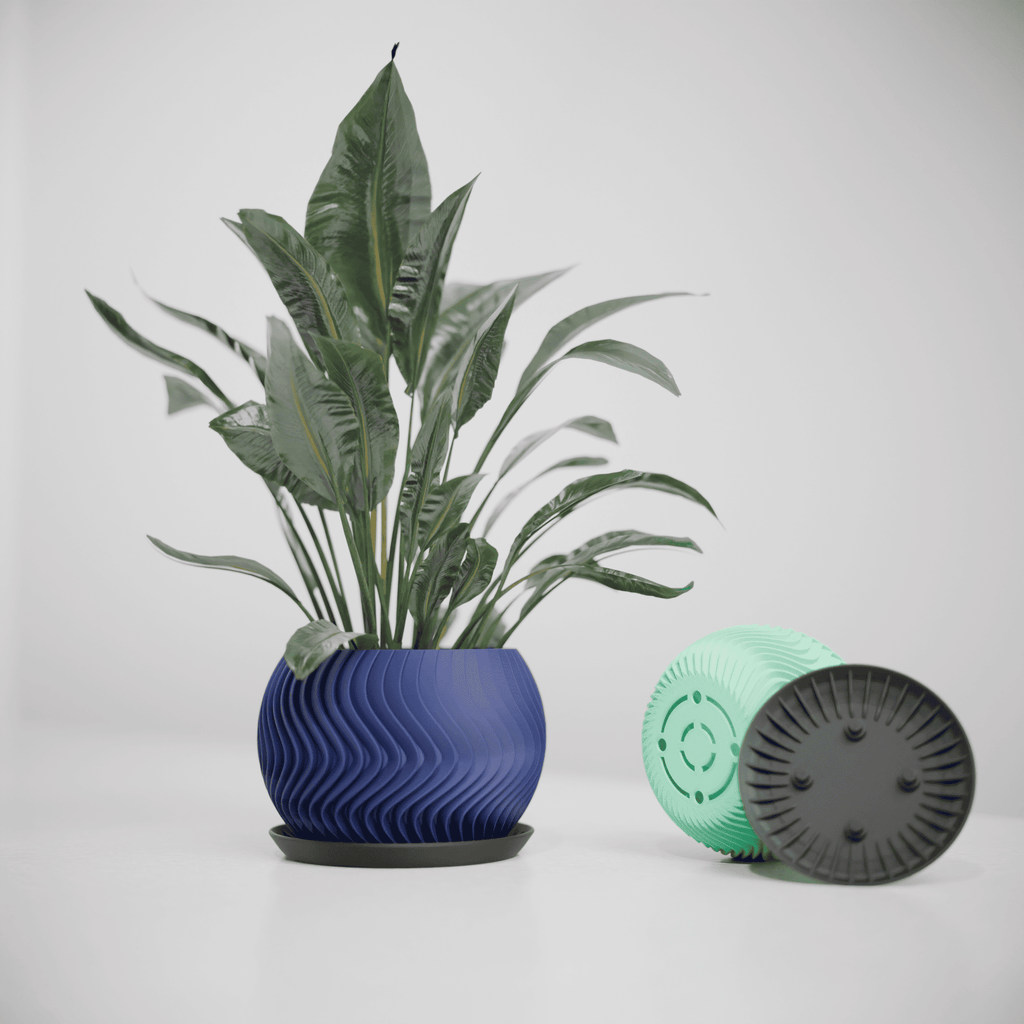Wavy Sphere Planter
